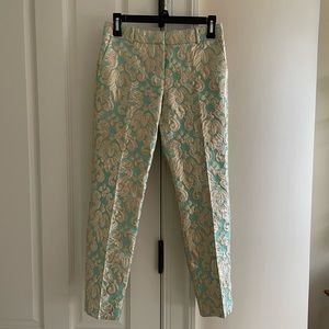 Light blue metallic J. Crew Trousers: Size 00 NWOT